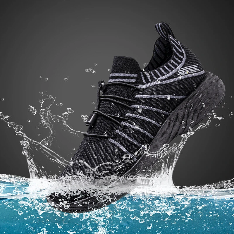 (image for) ONEMIX Water Resistance Sneakers All Direction Strong Waterproof Tech Anti-fouling Quick Cleaning Breathable Lightweight Sports Shoes for Outdoor Climbing Hiking Cycling